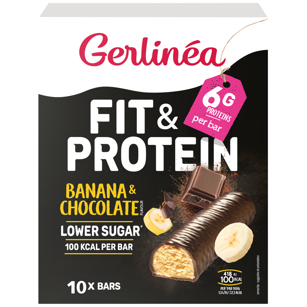 Gerlinea Fit & Protein Repen Banana & Chocolate 10 st