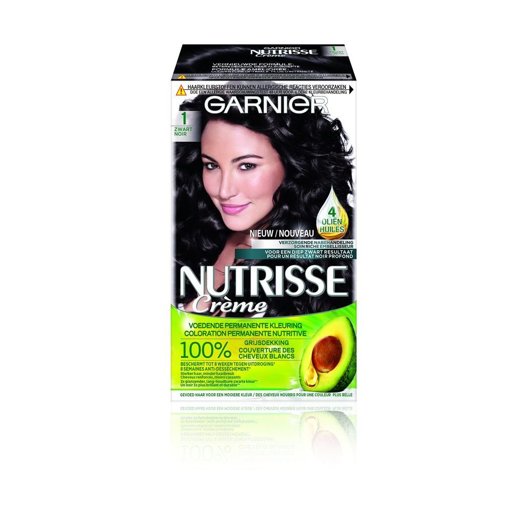 Garnier Nutrisse Crème Permanente Haarverf 1 Zwart