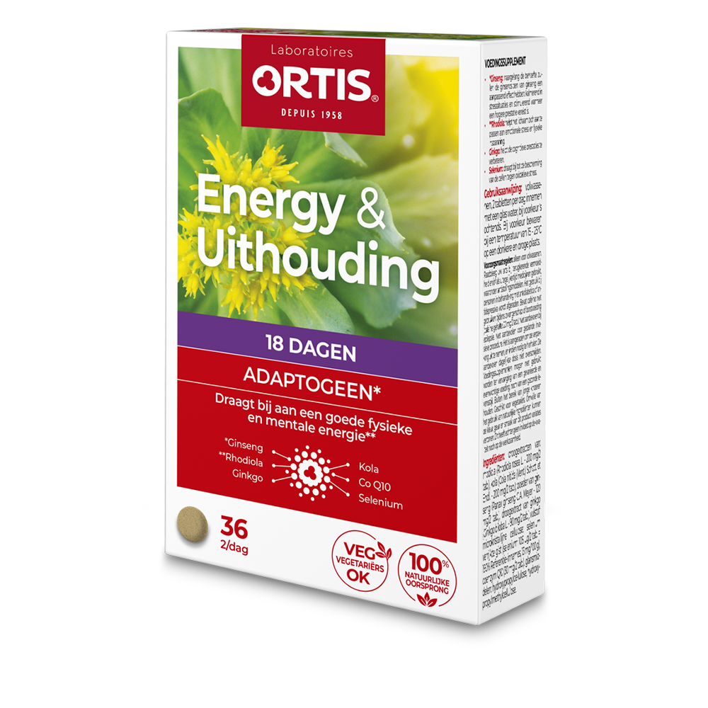 Ortis Energy & Uithouding Tabletten 36 tabletten