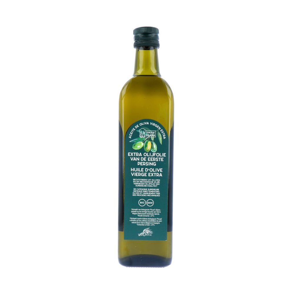 Aman Prana Verde Salud Extra Olijfolie Bio 750 ml - Amanprana