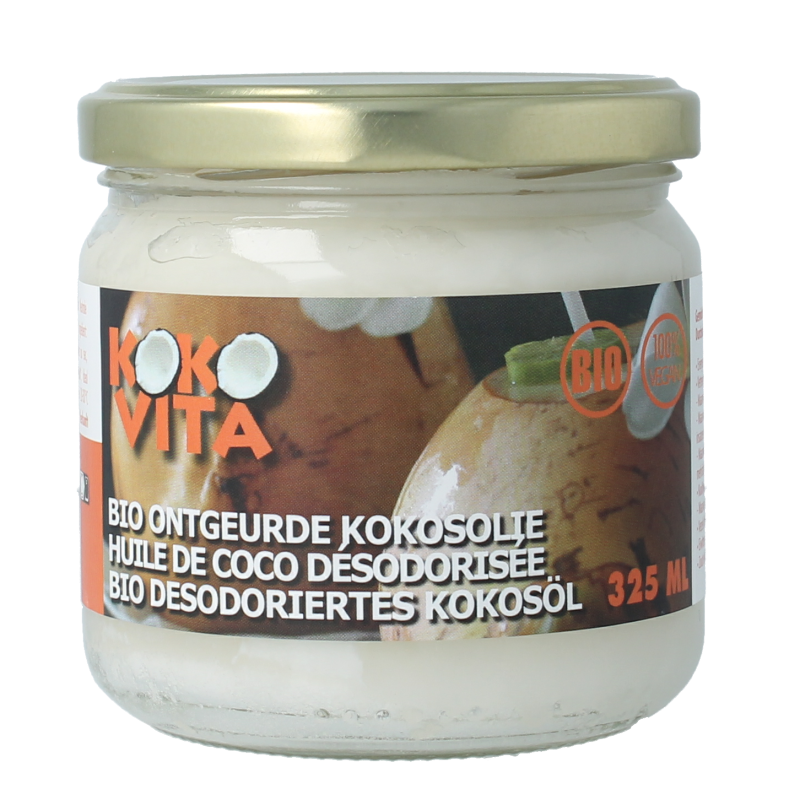 Kokovita Kokosolie geurloos bio 325 ml