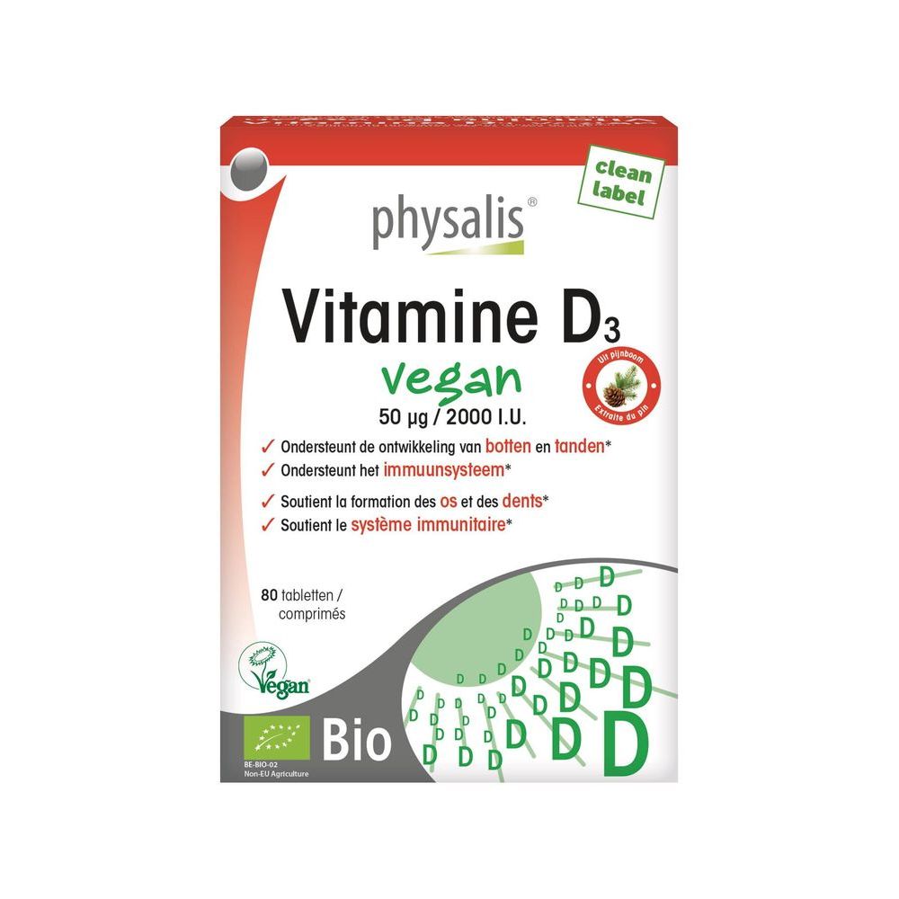 Physalis Vitamine D3 Vegan 80 tb