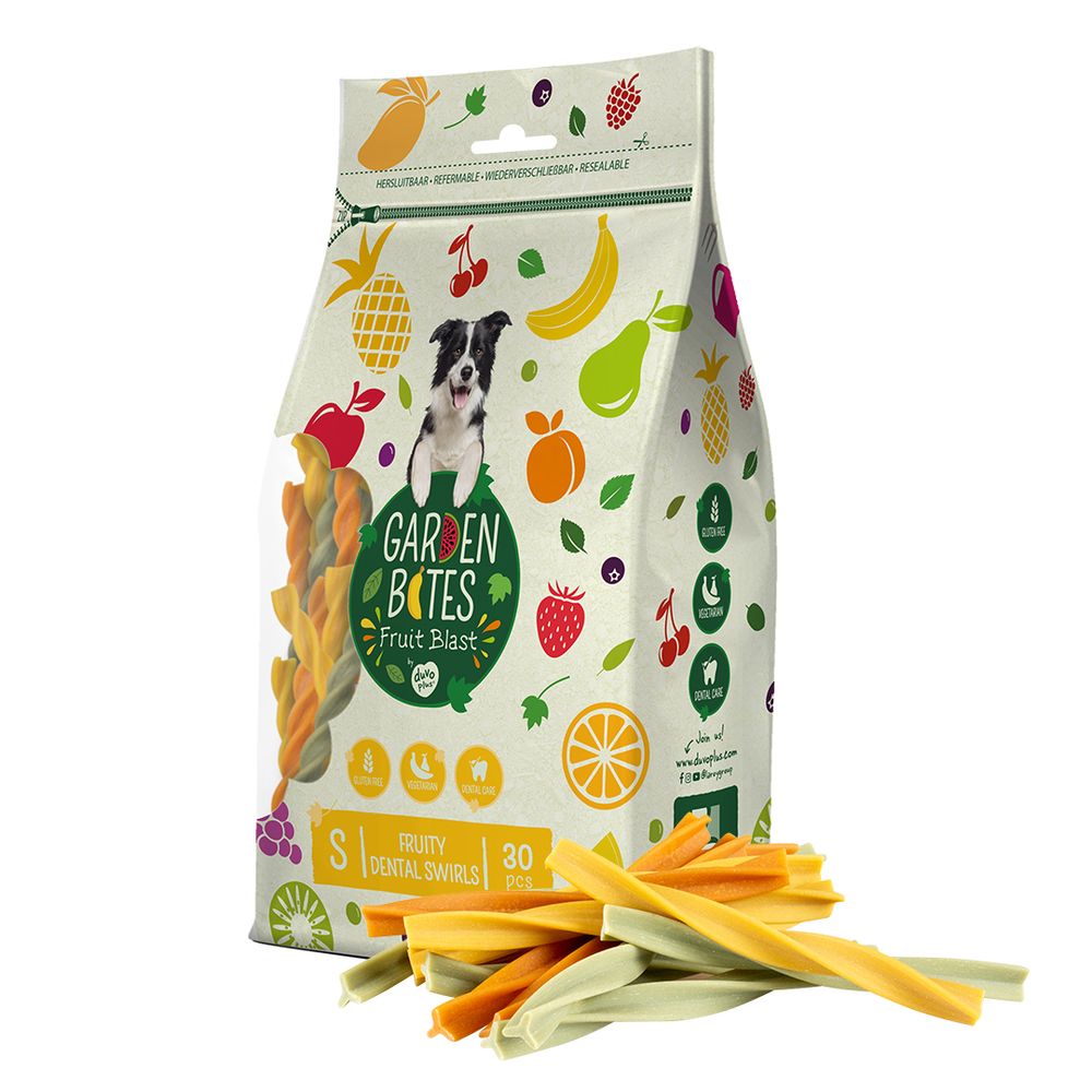Duvoplus Garden Bites Fruit Blast Fruity Dental Swirls Hondensnack 30 st