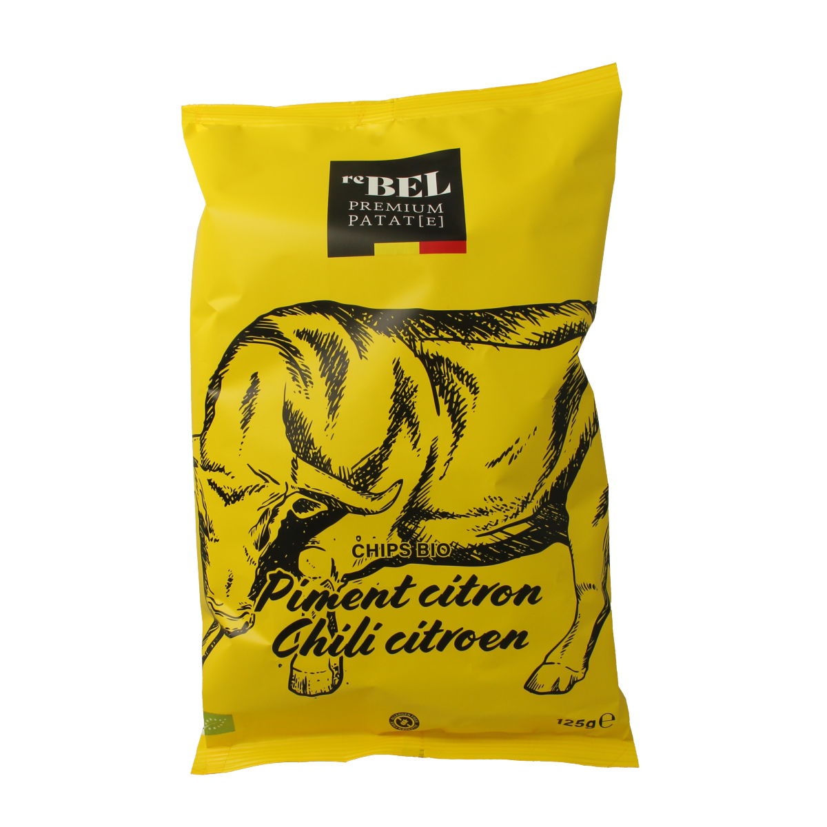 Rebel Aardappelchips chili lemon biologisch 125 gram