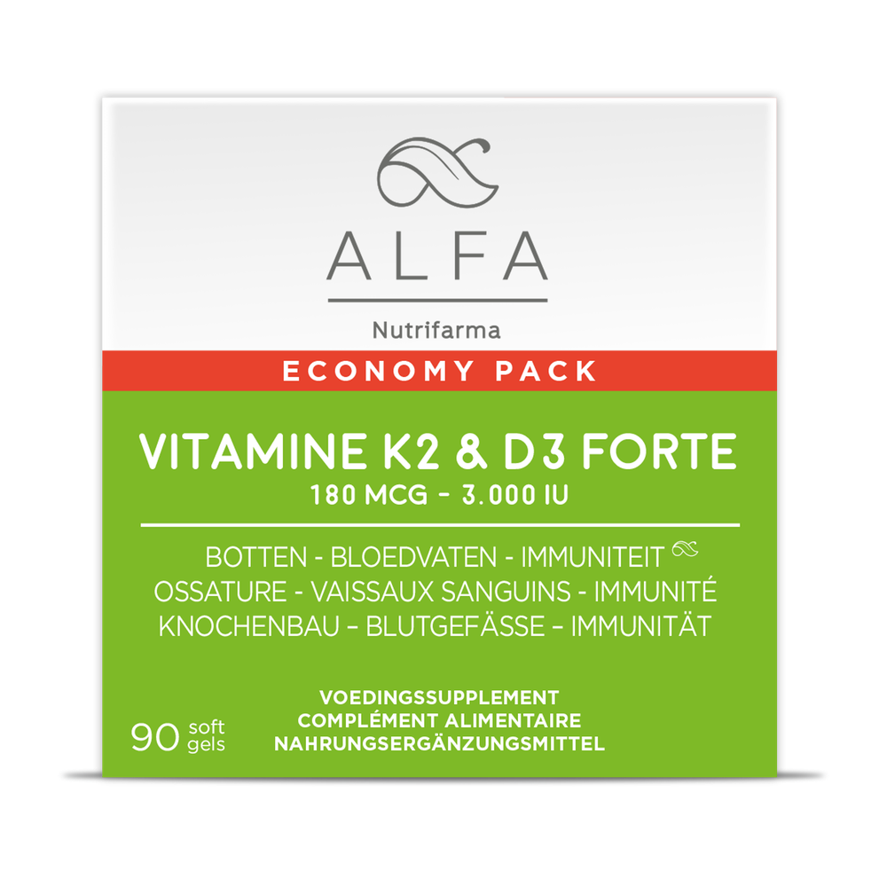Alfa Vitamine K2 & D3 Forte 90 softgels
