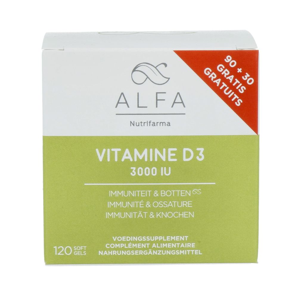 Alfa Vitamine D3 3000 IE 120 softgels