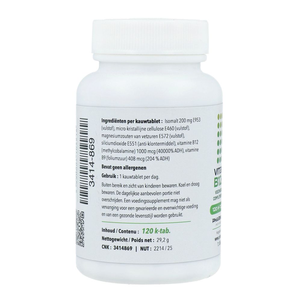Pharmanutrics Vitamine B12 1000 mcg 120 ktabletten 120 ktb