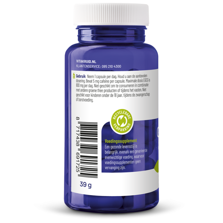 Vitakruid Groene Thee en Bioperine 60 vcaps