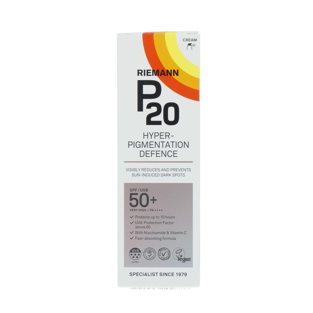 Riemann P20 Zonnebrand Hyperpigmentation Defence Spf 50+ Light Creme 50 gram