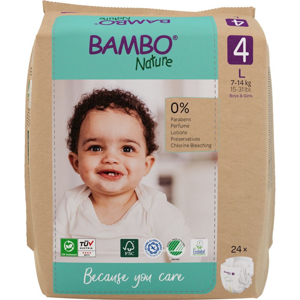 Bambo Nature Luier 4 L 7-14 KG 24 st