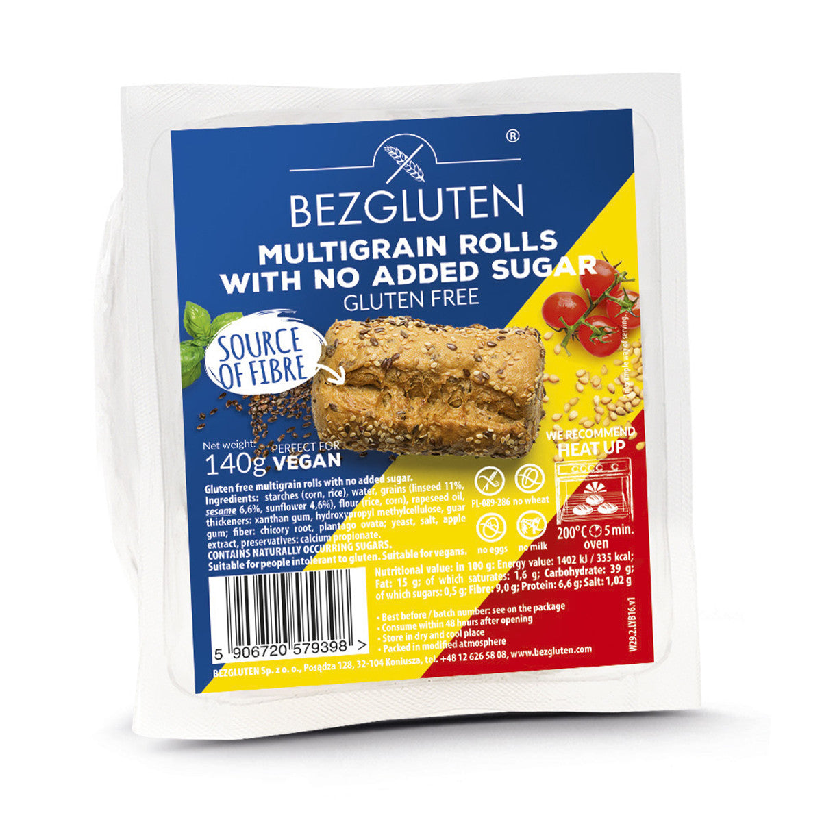 Bezgluten mini baquettes meergranen 140 gram