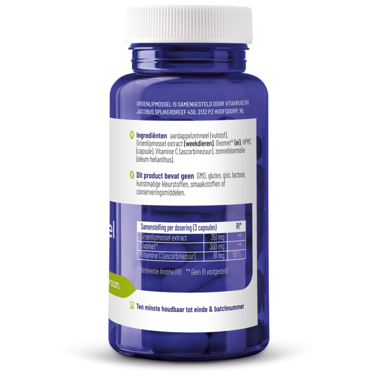 Vitakruid Groenlipmossel extract & Ovomet 90 vcaps