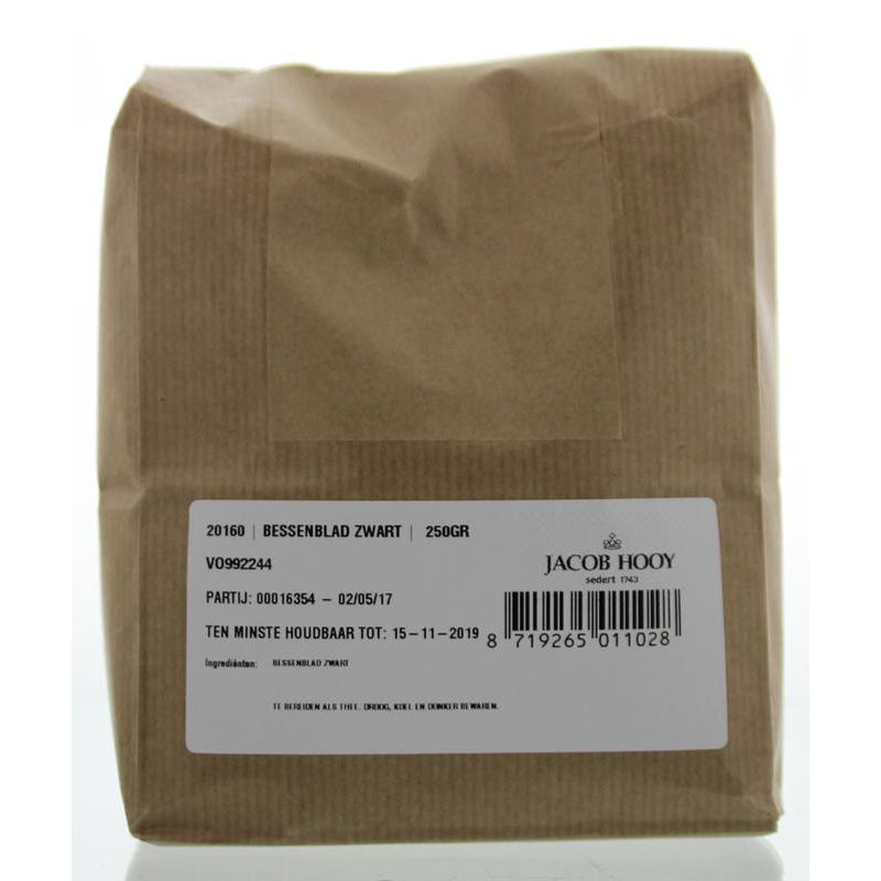 Jacob Hooy Bessenblad zwart 250 gram