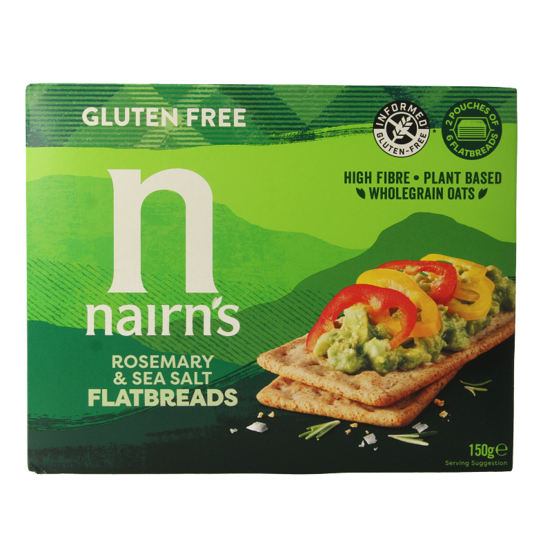 Nairns Flatbread rosemary & seasalt 150 gram (afbeelding 2)