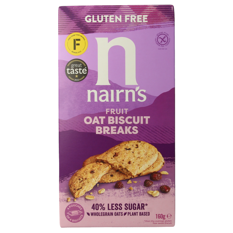 Nairns Biscuit breaks oats & fruit 160 gram