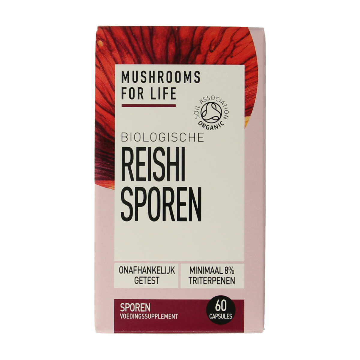 Mushrooms For Life Reishi spore paddenstoel biologisch 60 capsules