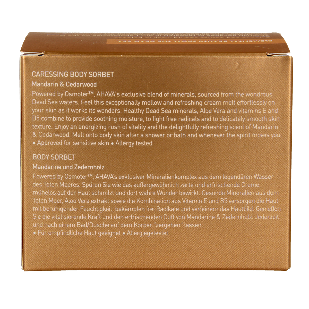 Ahava Caressing body sorbet Mandarin & Cedarwood 350 gram