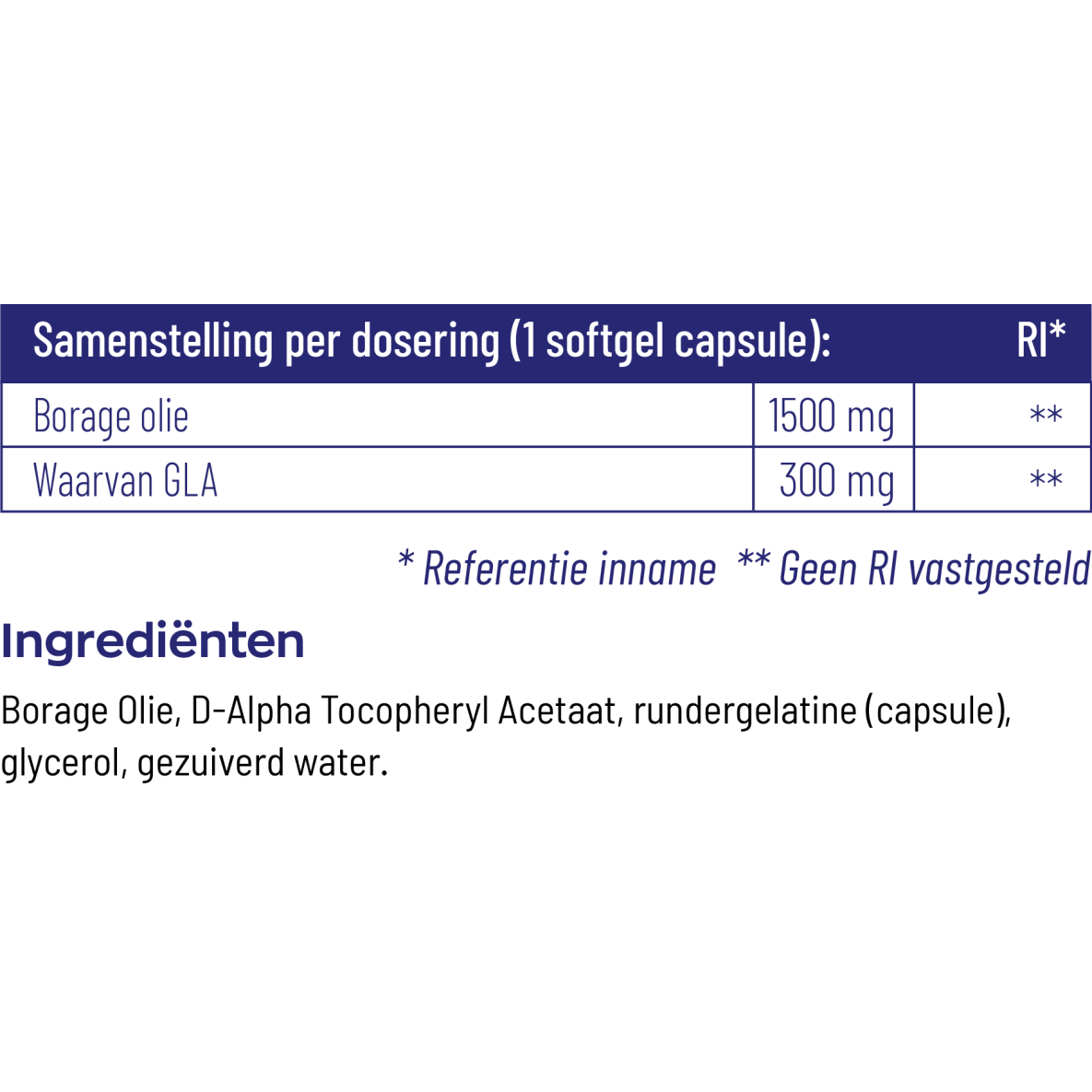Vitakruid Borage Olie 60 softgels