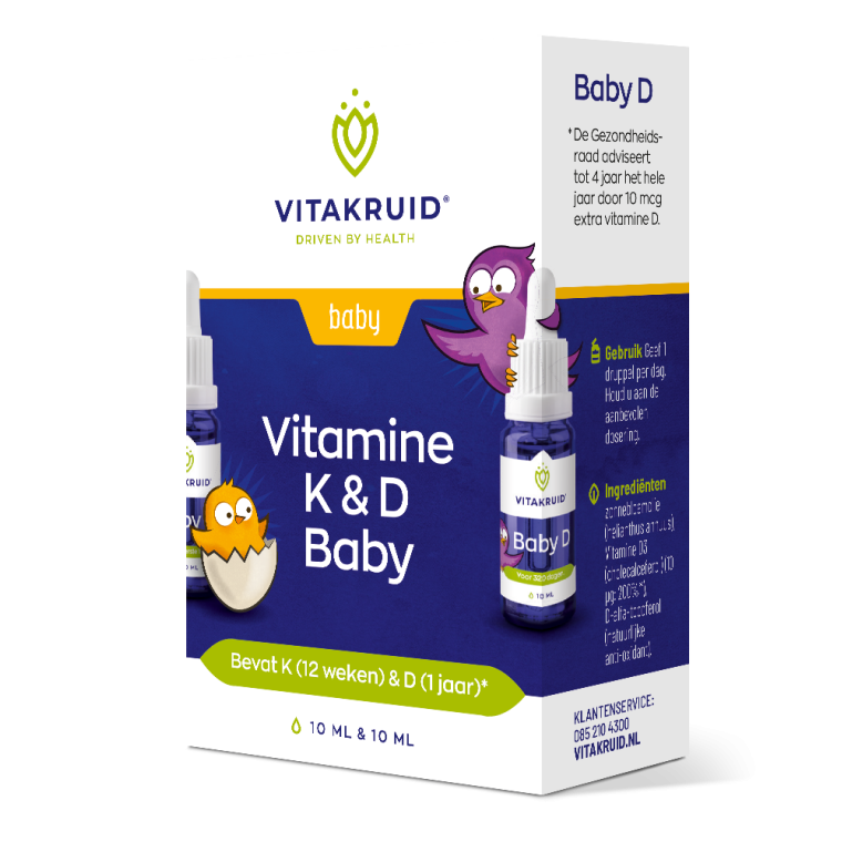 Vitakruid Vitamine K & D Baby 2x 10 ml