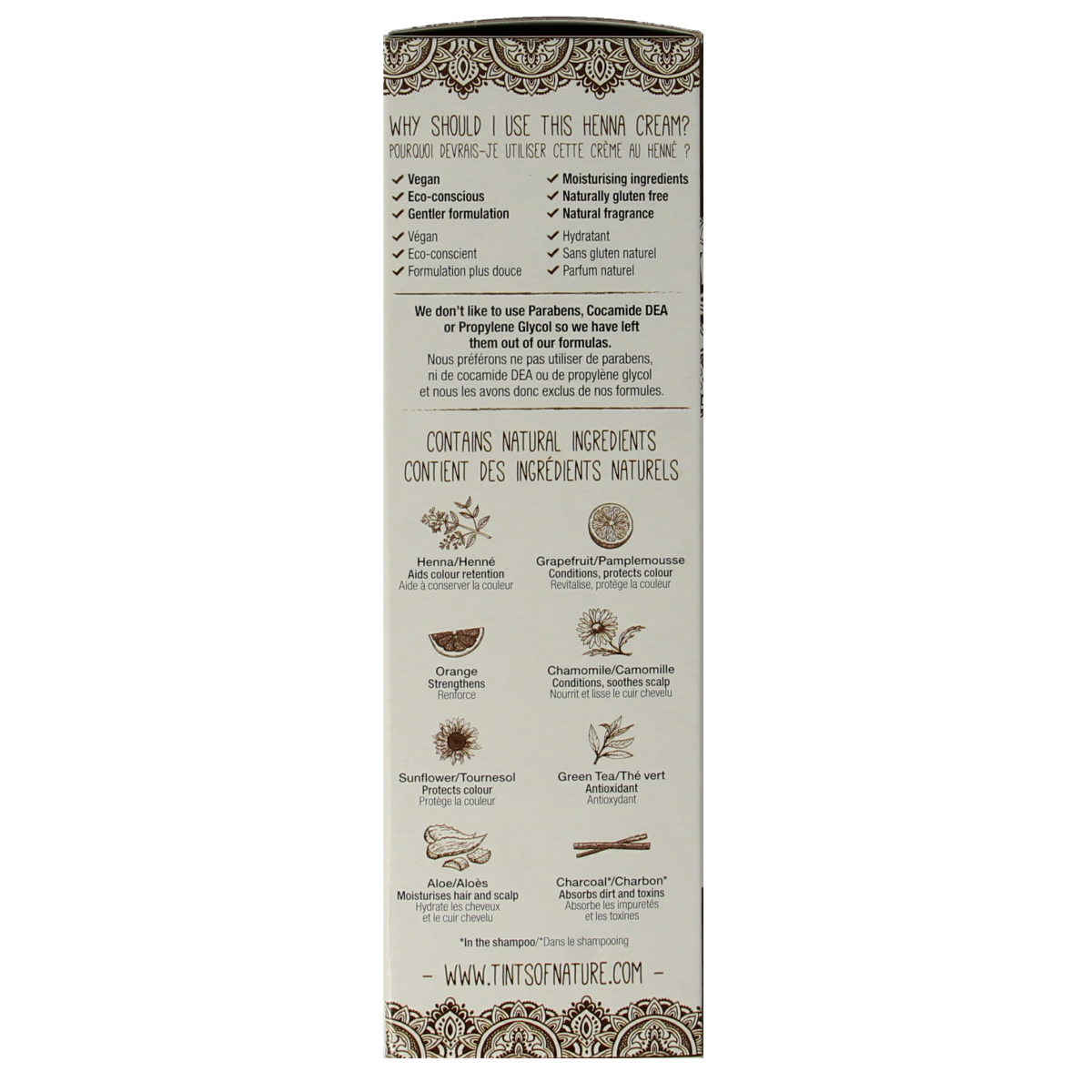 Tints Of Nature Henna cream light brown semi permanent 70 ml