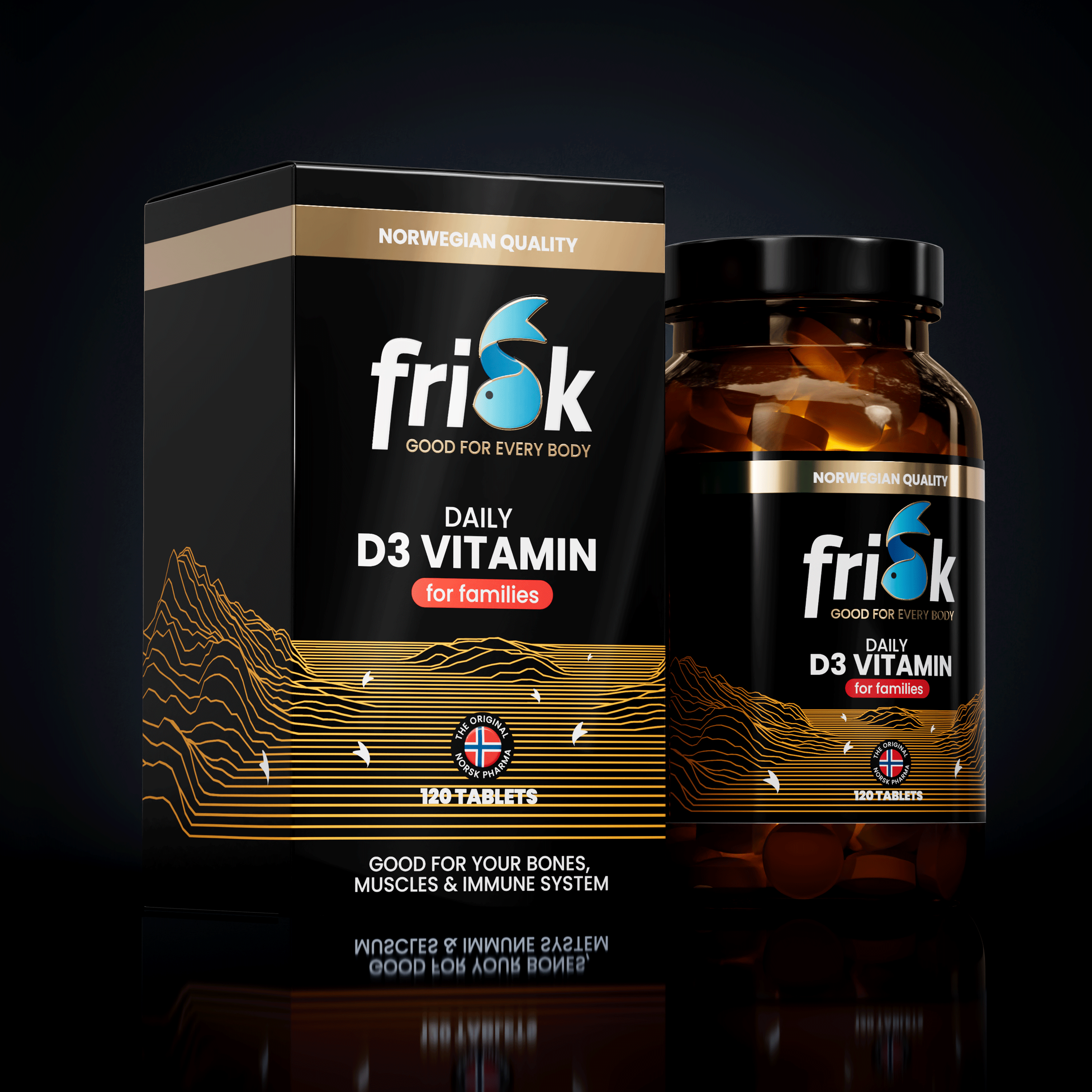Frisk Vitamine D3 11+ dagelijks 120 tabletten