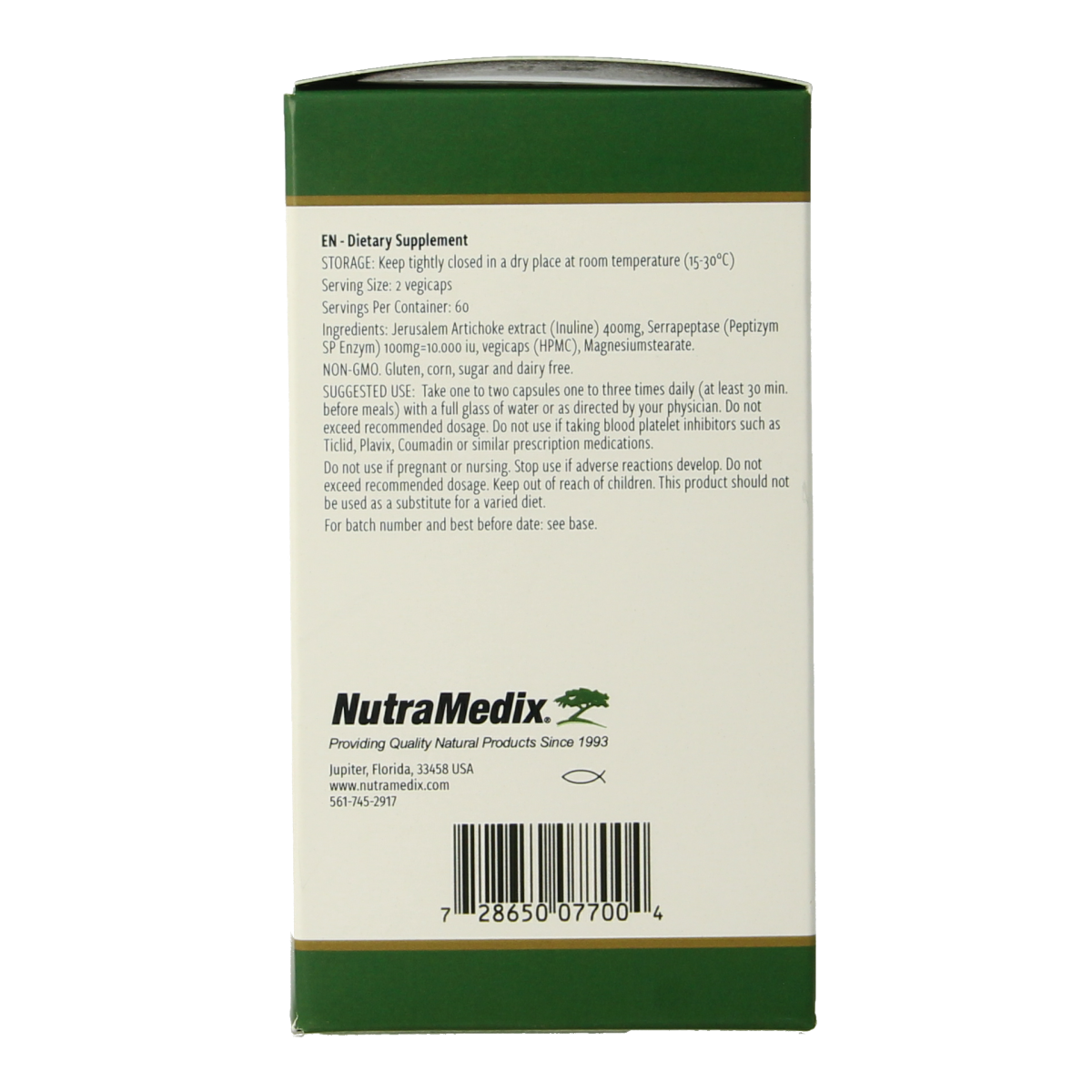Nutramedix Serrapeptase 500 mg 120 vcaps