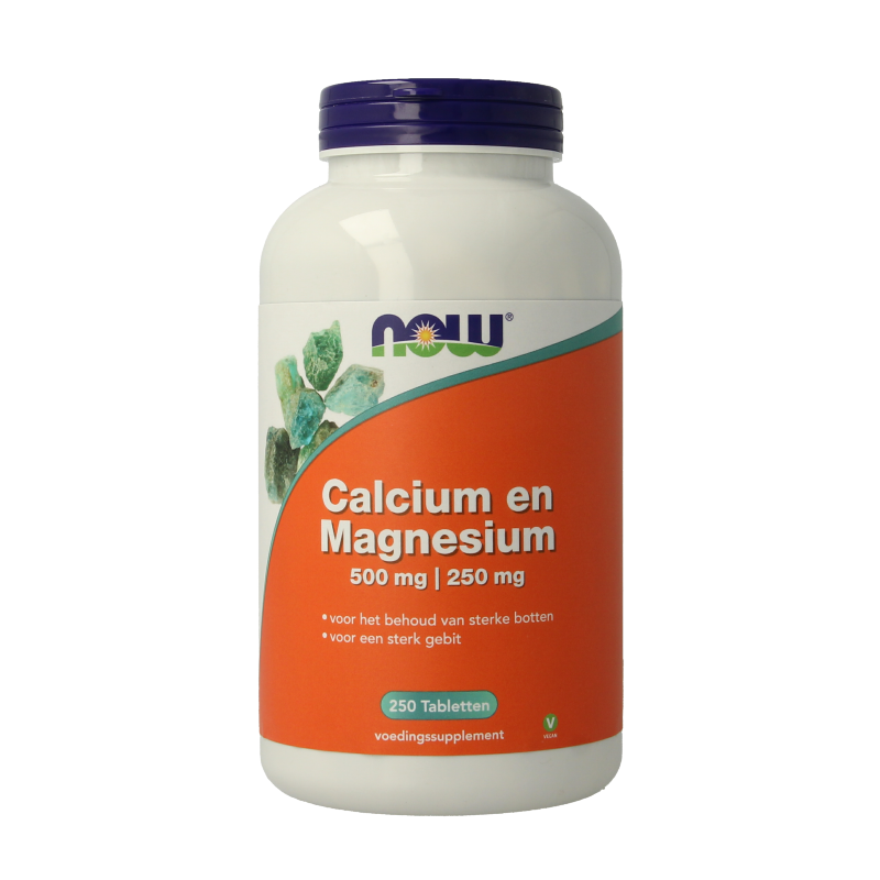 NOW Calcium 500 mg magnesium 250 mg 250 tabletten