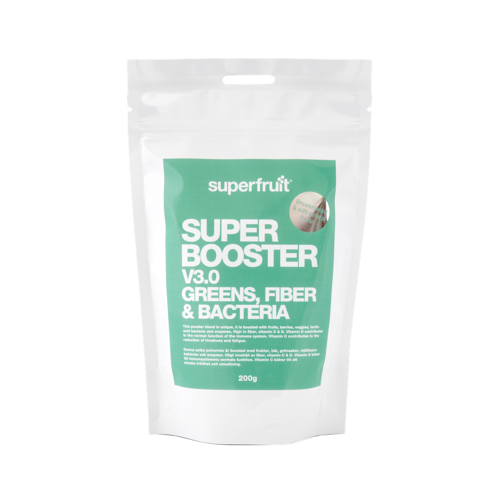 Superfruit Super Booster V3 Groenen, Vezels & Bacteriën Poeder 200 gr