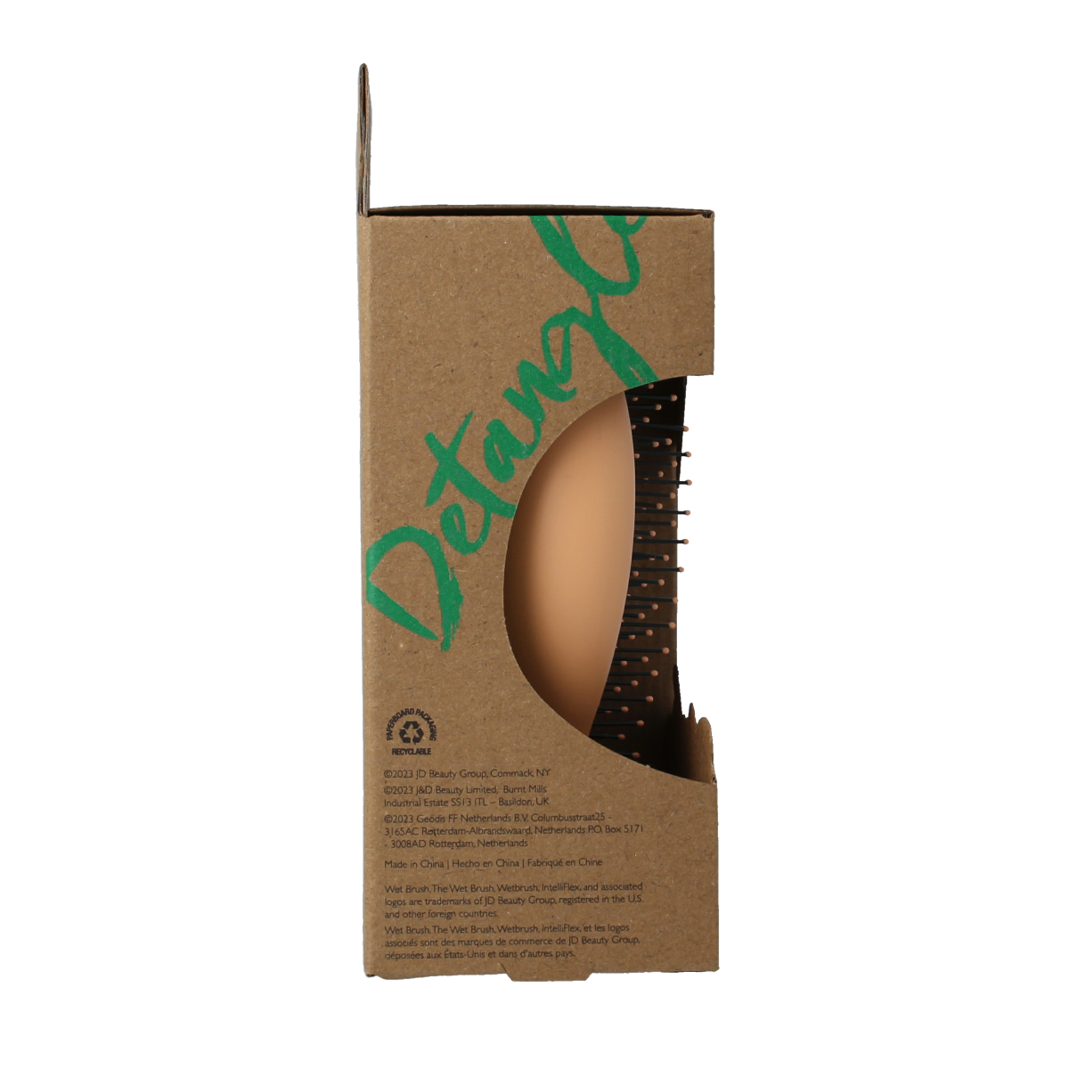 Wetbrush Go green palm detangler orange coconut oil