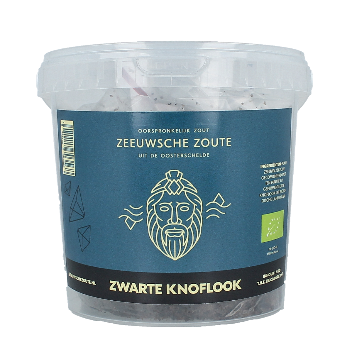 Zeeuwsche Zoute Zout met zwarte knoflook 1 kg