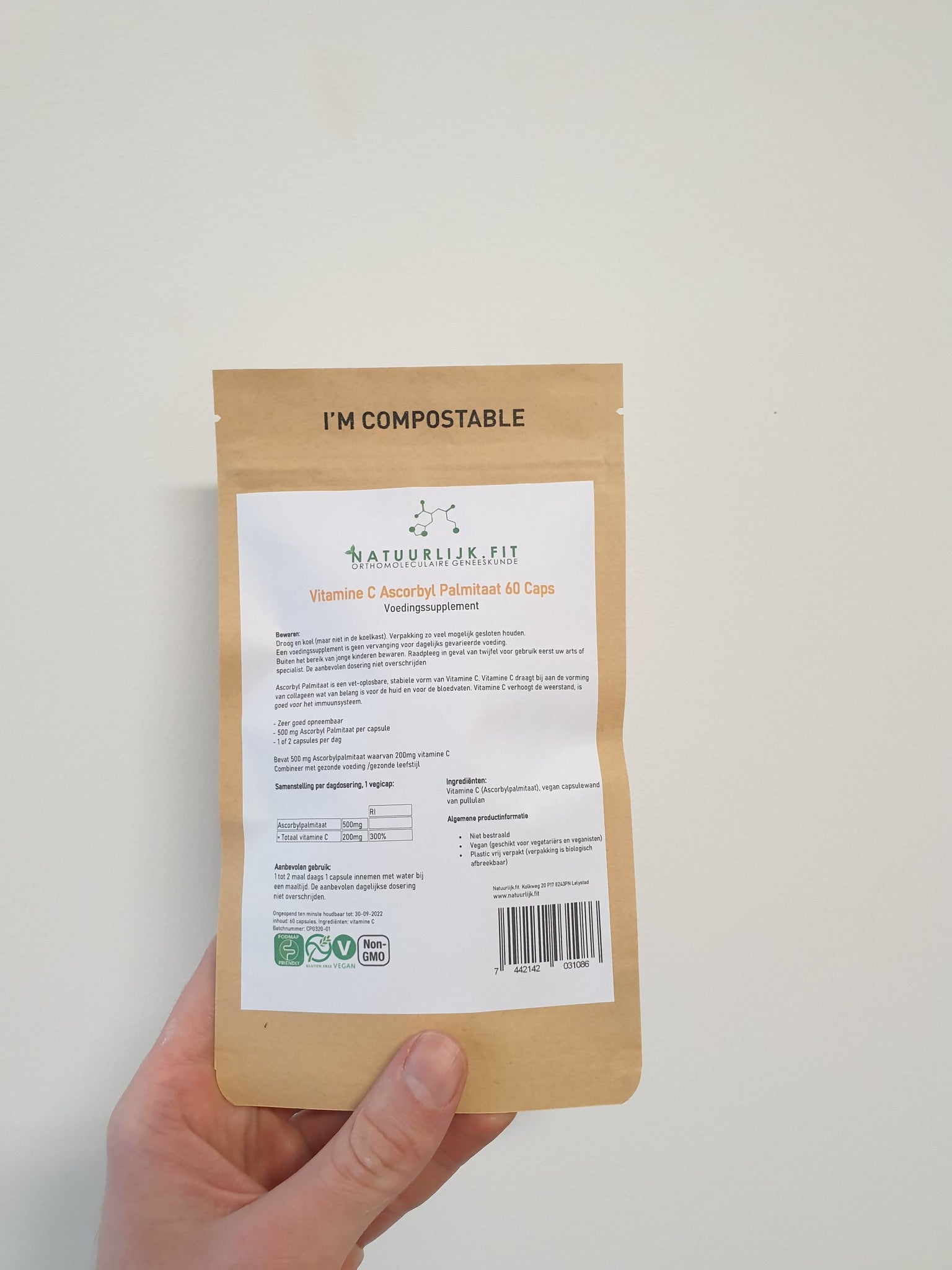 Natuurlijk.fit Vitamine C ascorbylpalmitaat 60 capsules