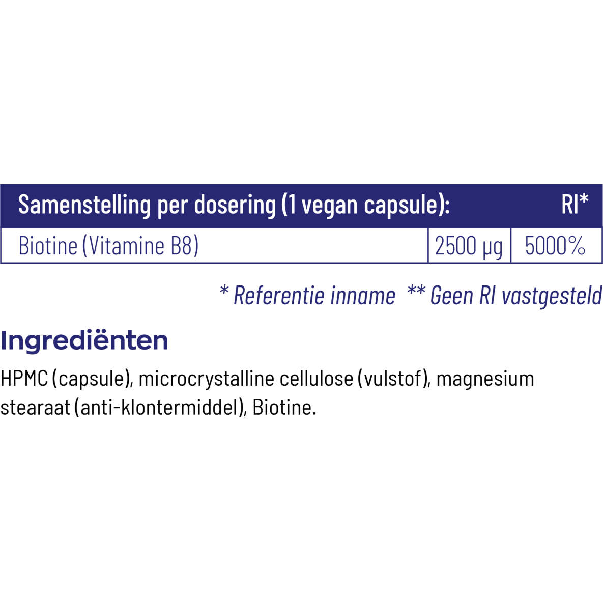 Vitakruid Biotine 2500 mcg 90 vcaps
