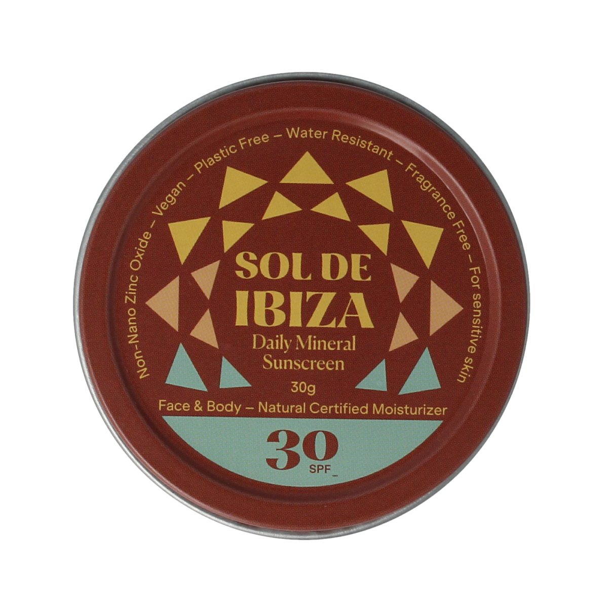 Sol de Ibiza Zonnebrandcreme SPF30 mini biologisch 30 gram