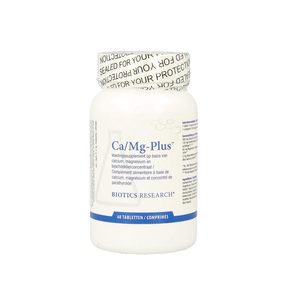 Biotics Calcium-en magnesiumcitraat plus 60 tabletten