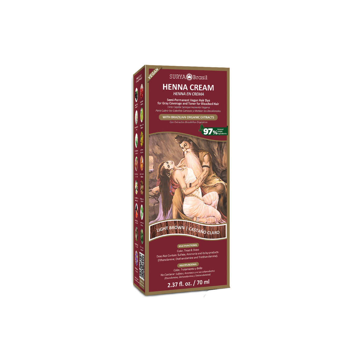 Surya Brasil Henna haarverf creme licht bruin 70 ml