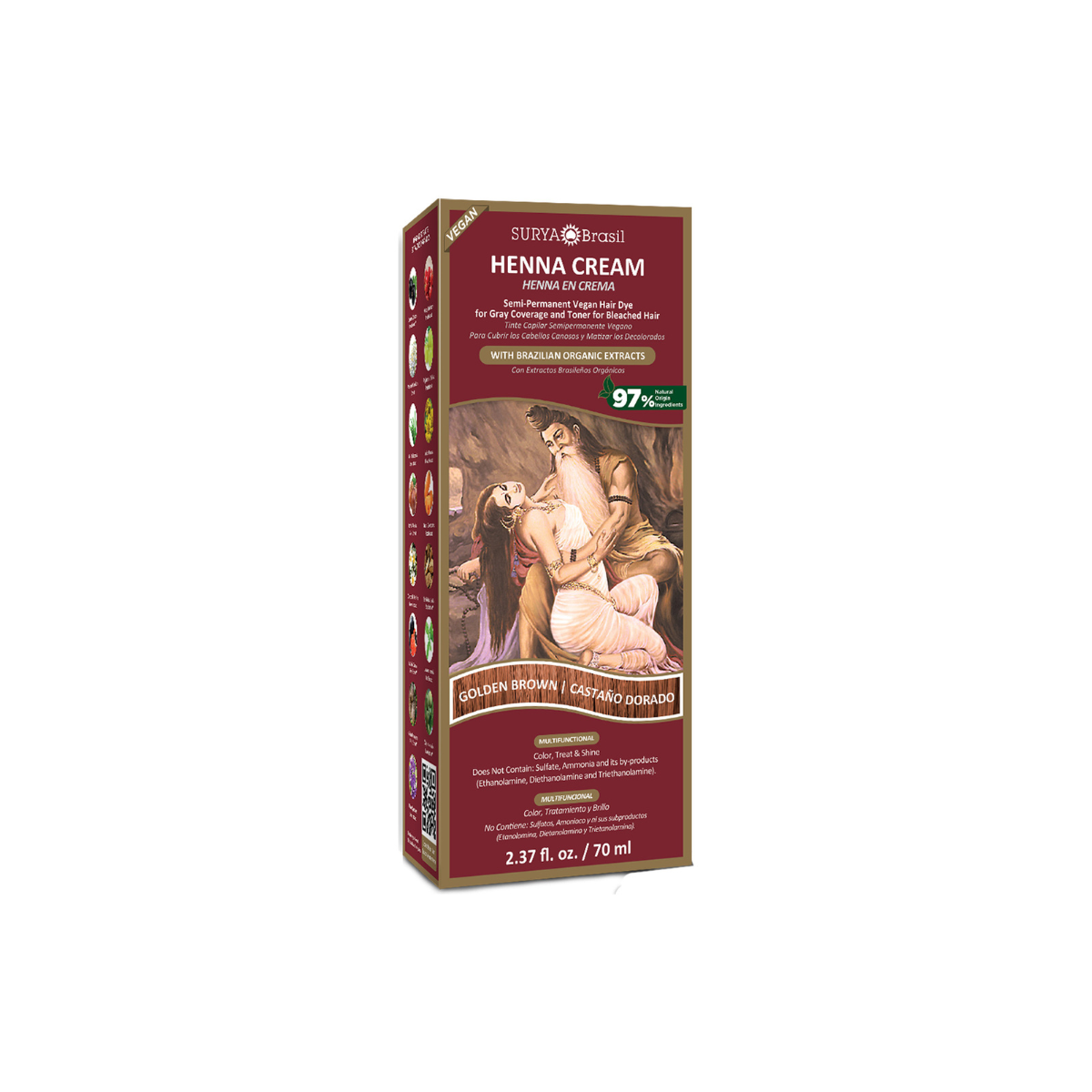 Surya Brasil Henna haarverf creme goud bruin 70 ml
