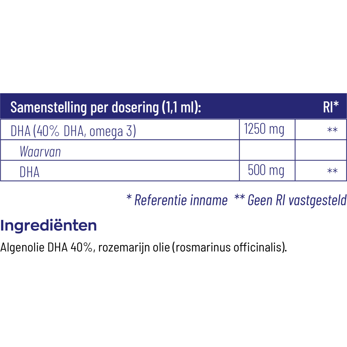 Vitakruid Vegan Omega-3 1250 TG Algenolie 50 ml