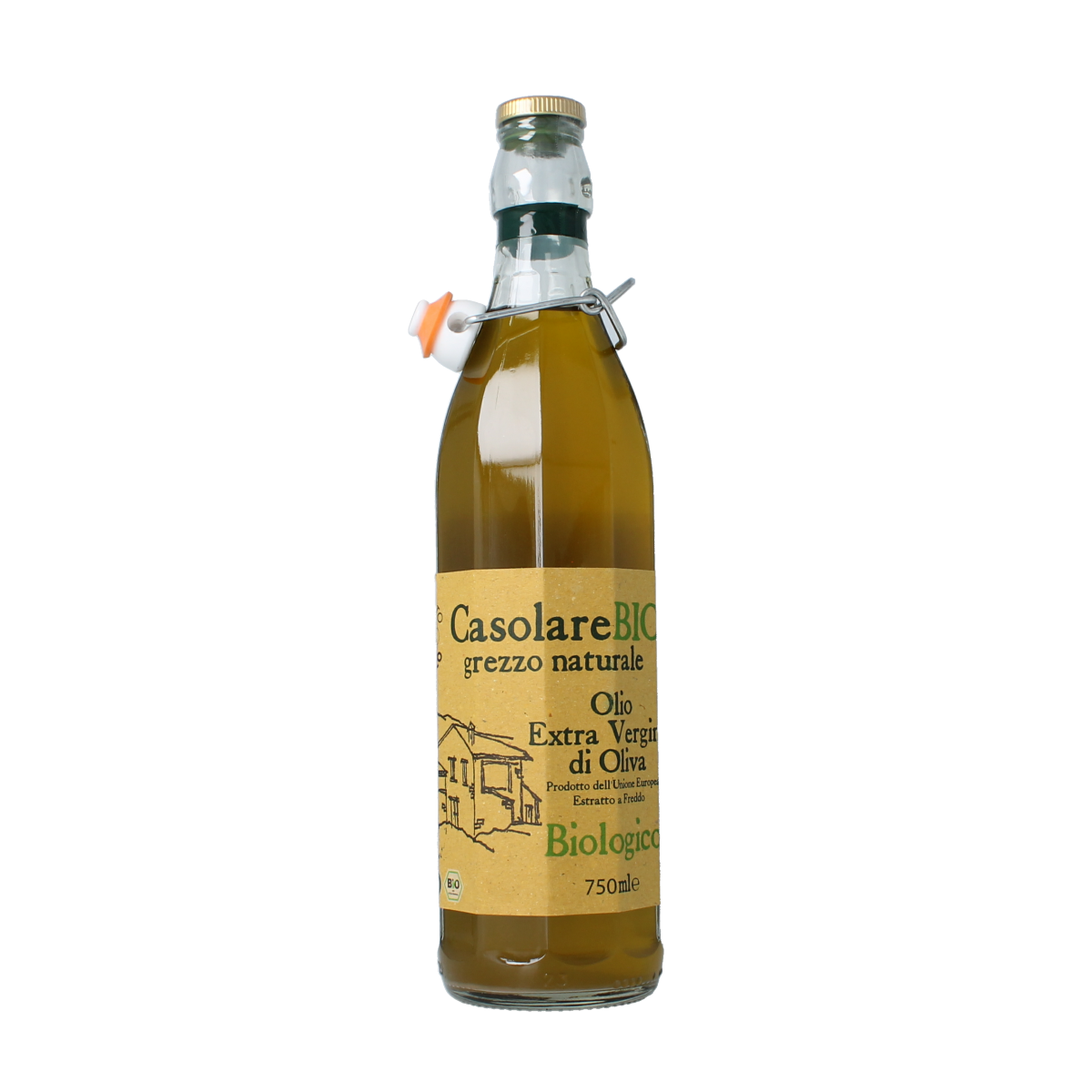Ii Casolare Olijfolie extra vierge ongefilterd biologisch 750 ml