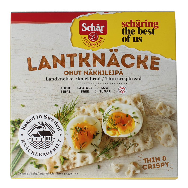 Schar Knackerbrod dun vezelrijk glutenvrij 230 gram
