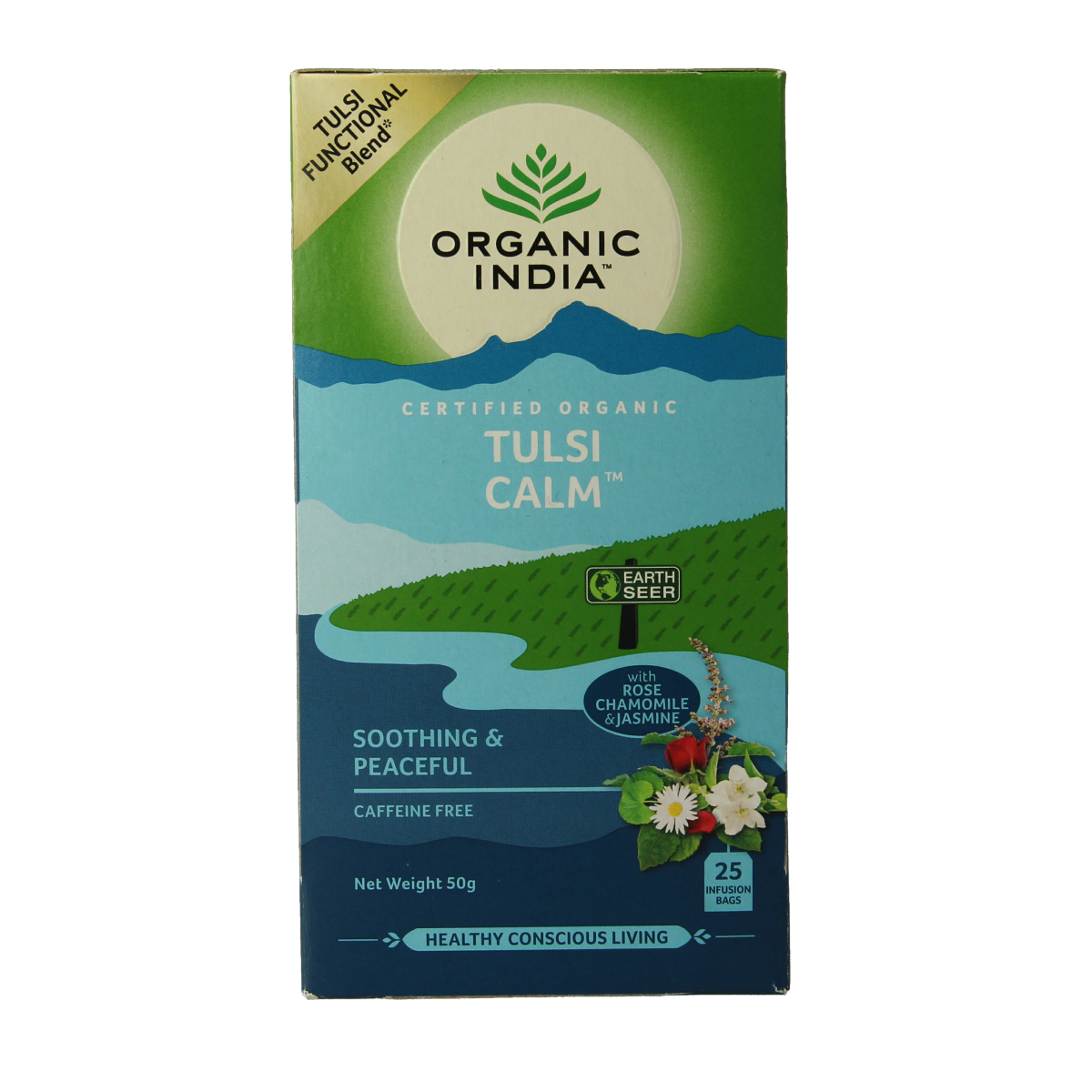 Organic India Tulsi calm tea biologisch 25 stuks