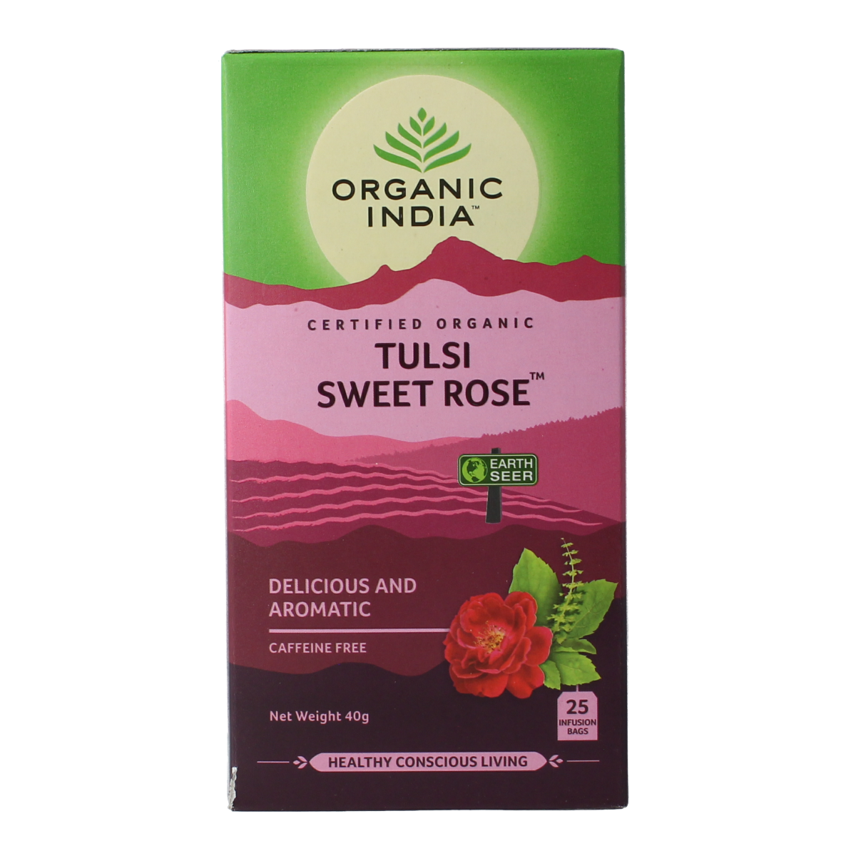 Organic India Tulsi sweet rose thee biologisch 25 stuks