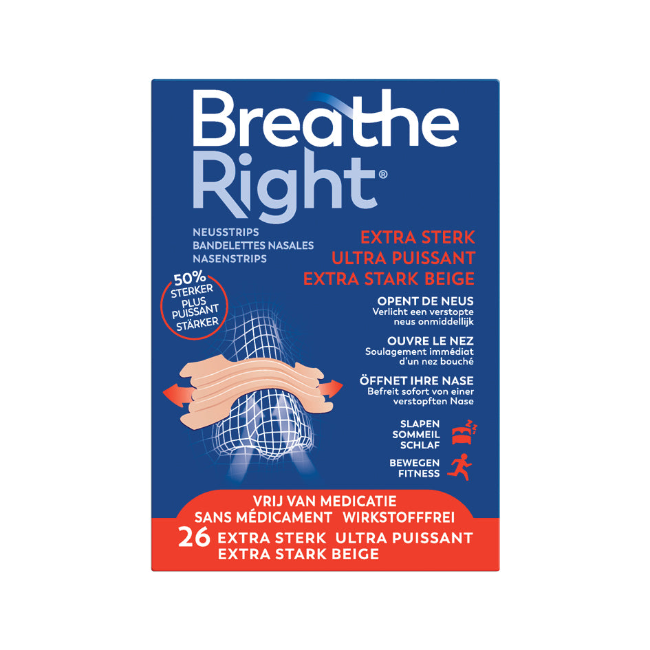 Breathe Right Neusstrips extra sterk 26 stuks
