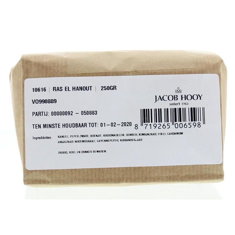 Jacob Hooy Ras el hanout 250 gram
