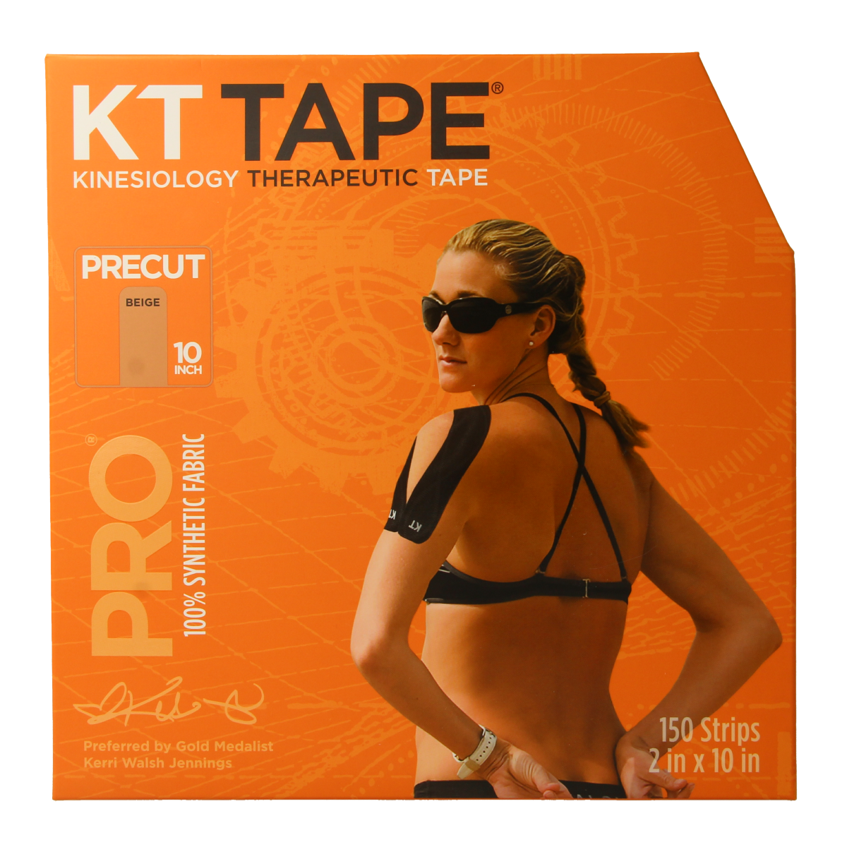 KT Tape Jumbo pro roll 38 meter 150 strips beige precut