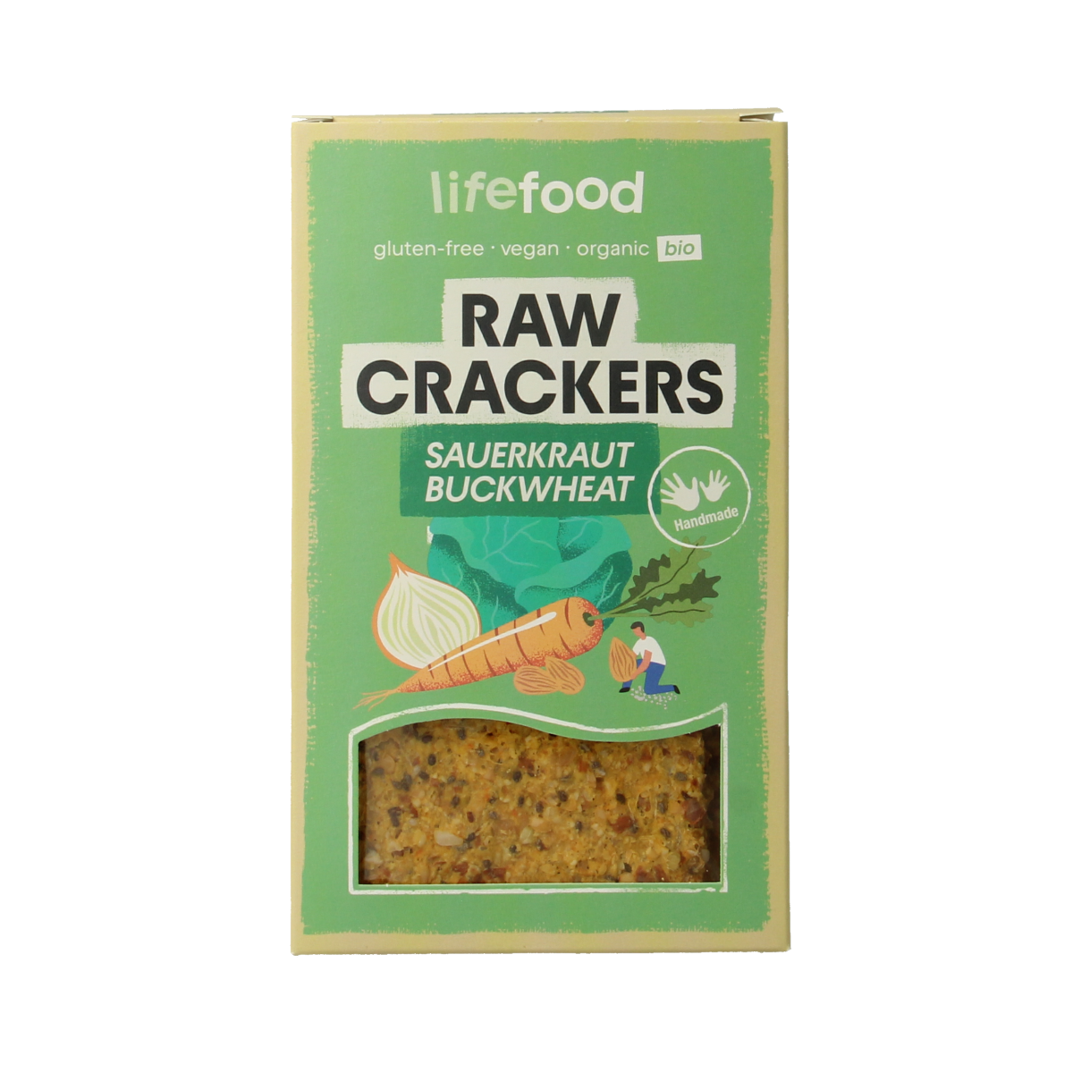 Lifefood Life crackers zuurkool boekweit raw biologisch 90 gram