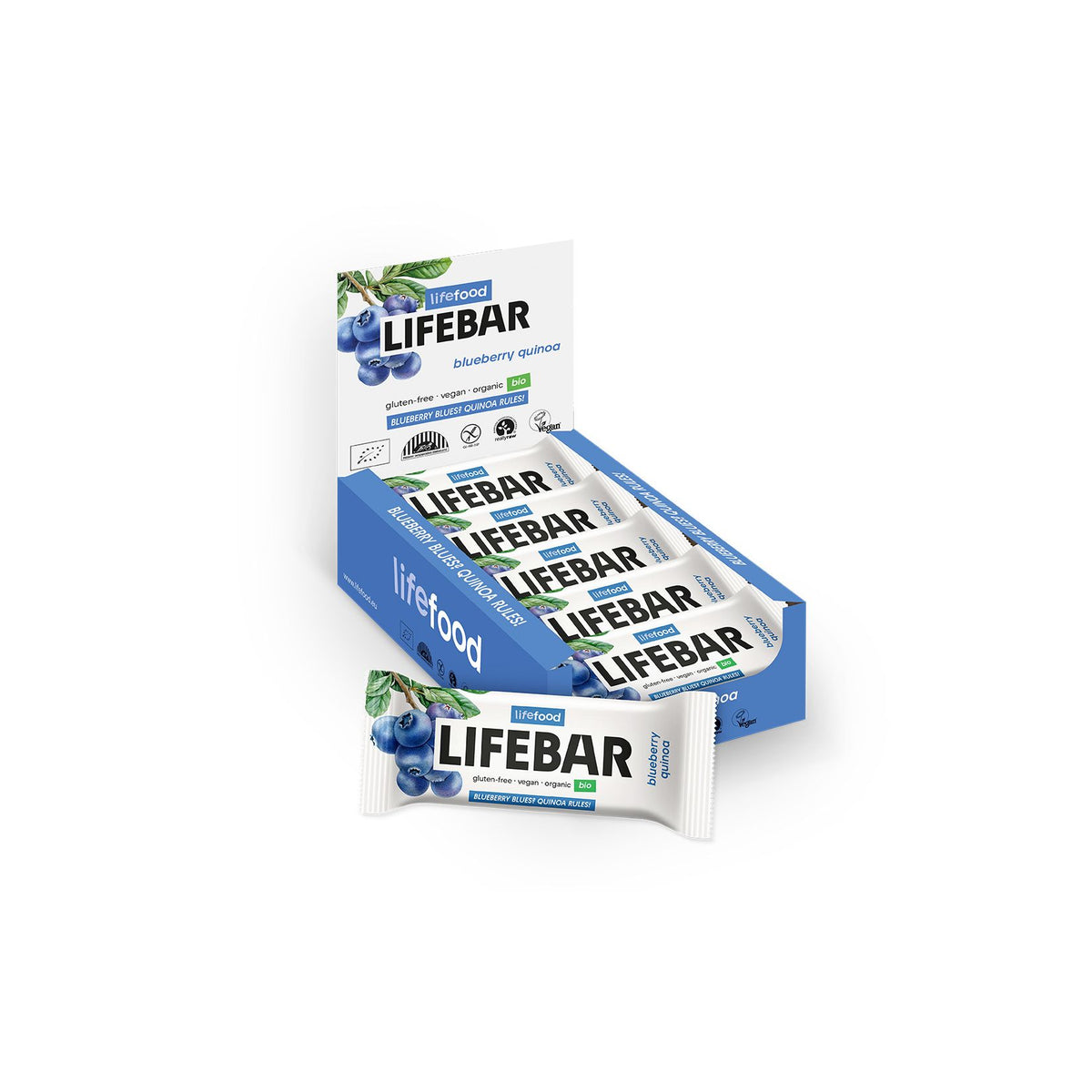 Lifefood Lifebar blueberry quinoa raw biologisch 40 gram