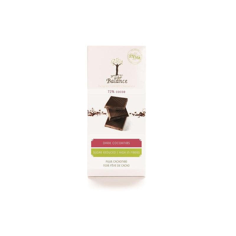 Balance Choco stevia tabletten puur cacao 85 gram