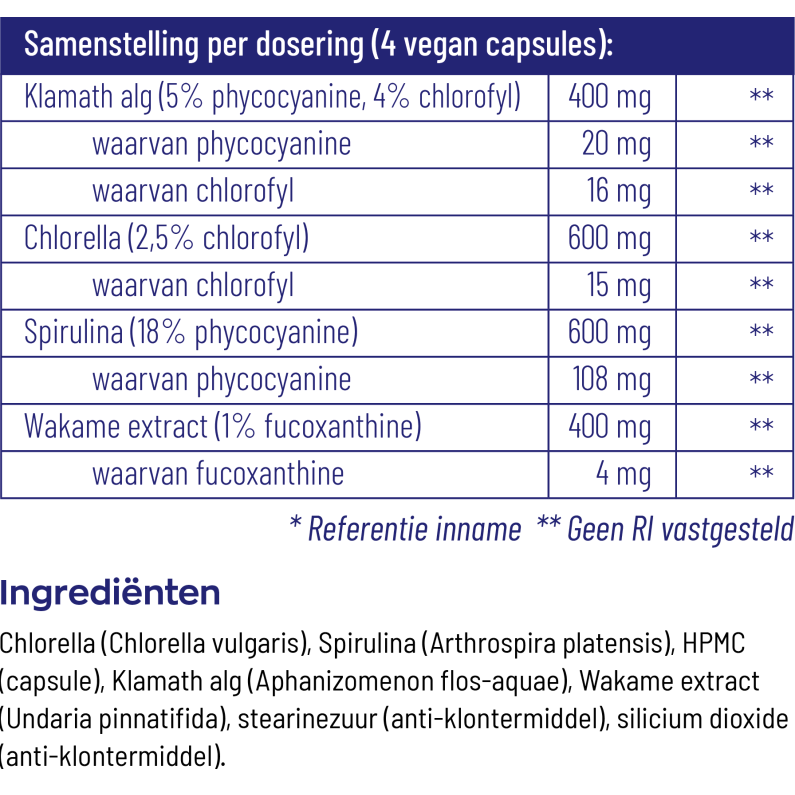 Vitakruid Marine fytoplankton 120 vcaps