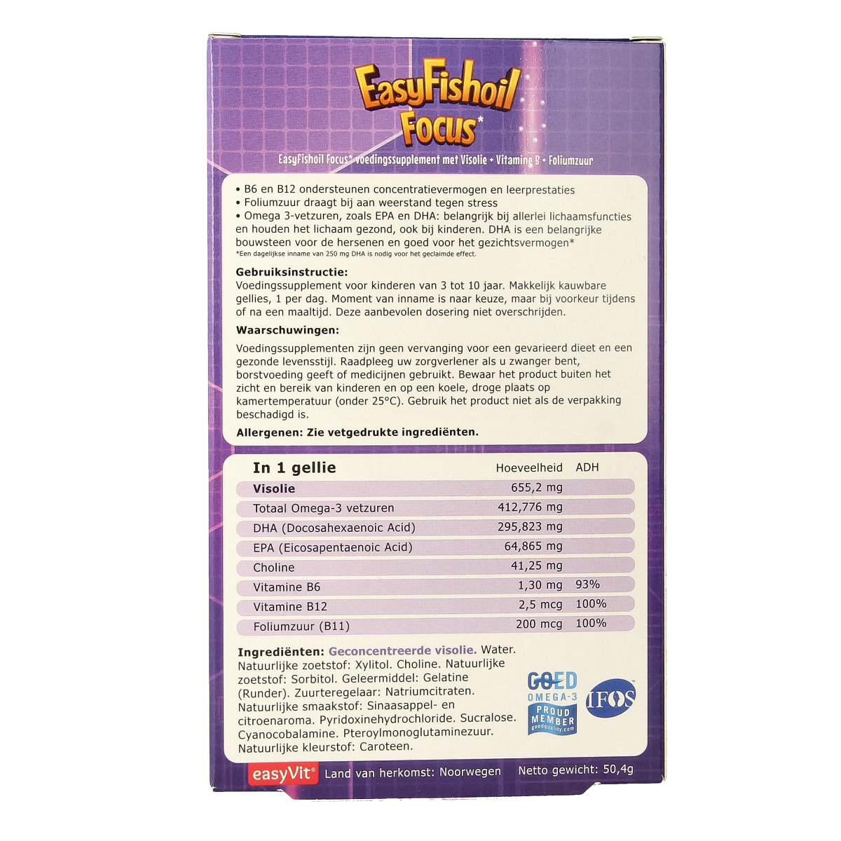 Easyvit Easyfishoil focus 30 gummies
