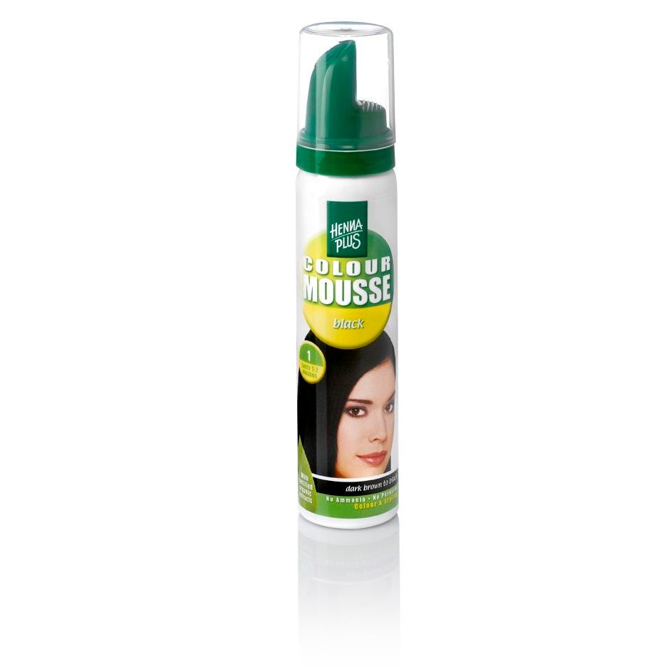 Henna Plus Colour mousse styling zwart 75 ml